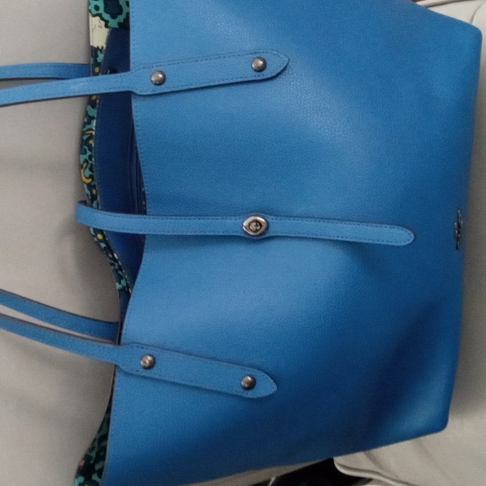 Coach Blue Leather Tote